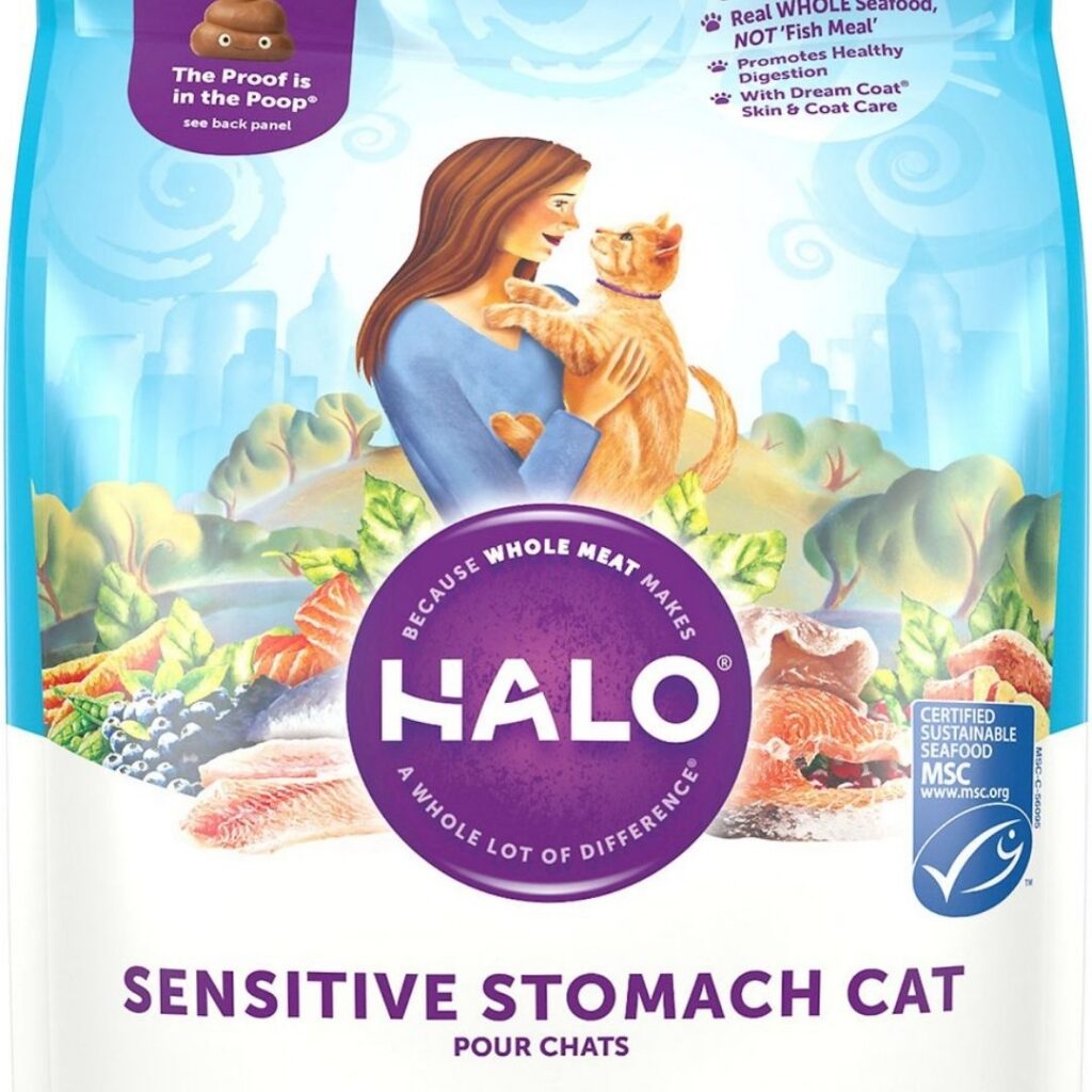 Halo holistic seafood medley sensitive stomach dry cat food-Review